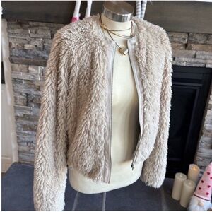 Rebecca Taylor Cream Teddy Jacket